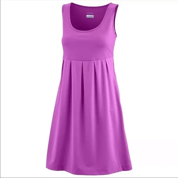 Columbia Marakesh Maven Omni-Shade Sun Protection Exercise Dress Foxglow Pink -S - Picture 1 of 4